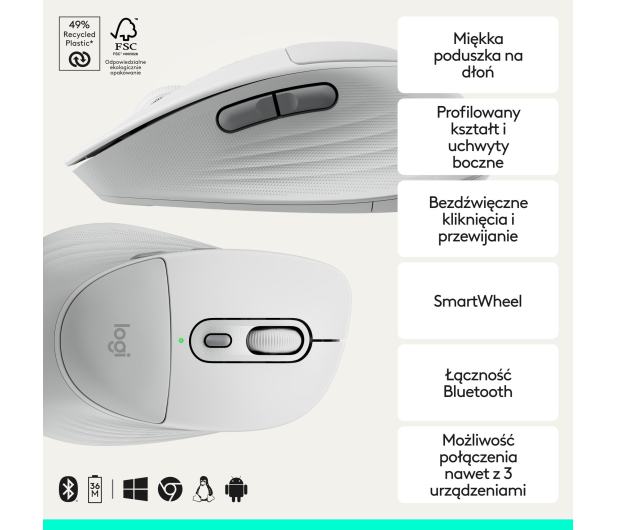 Logitech M850 L biały - 1533426 - zdjęcie 2